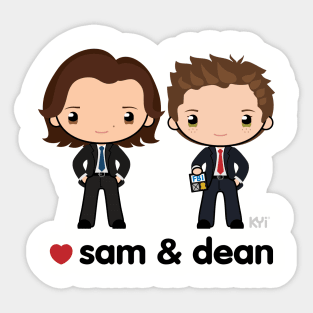 Love Sam & Dean - Supernatural Sticker